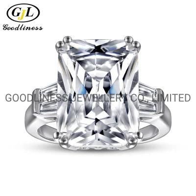 Luxury 925 Silver Cubic Zirconia Birthstone Women Wedding Engagement Rings