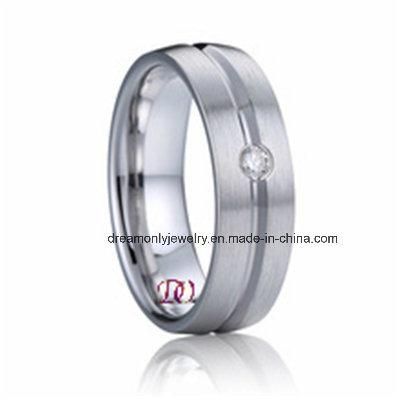 Simple Steel Ring with Stone Jewelry Manufacturer