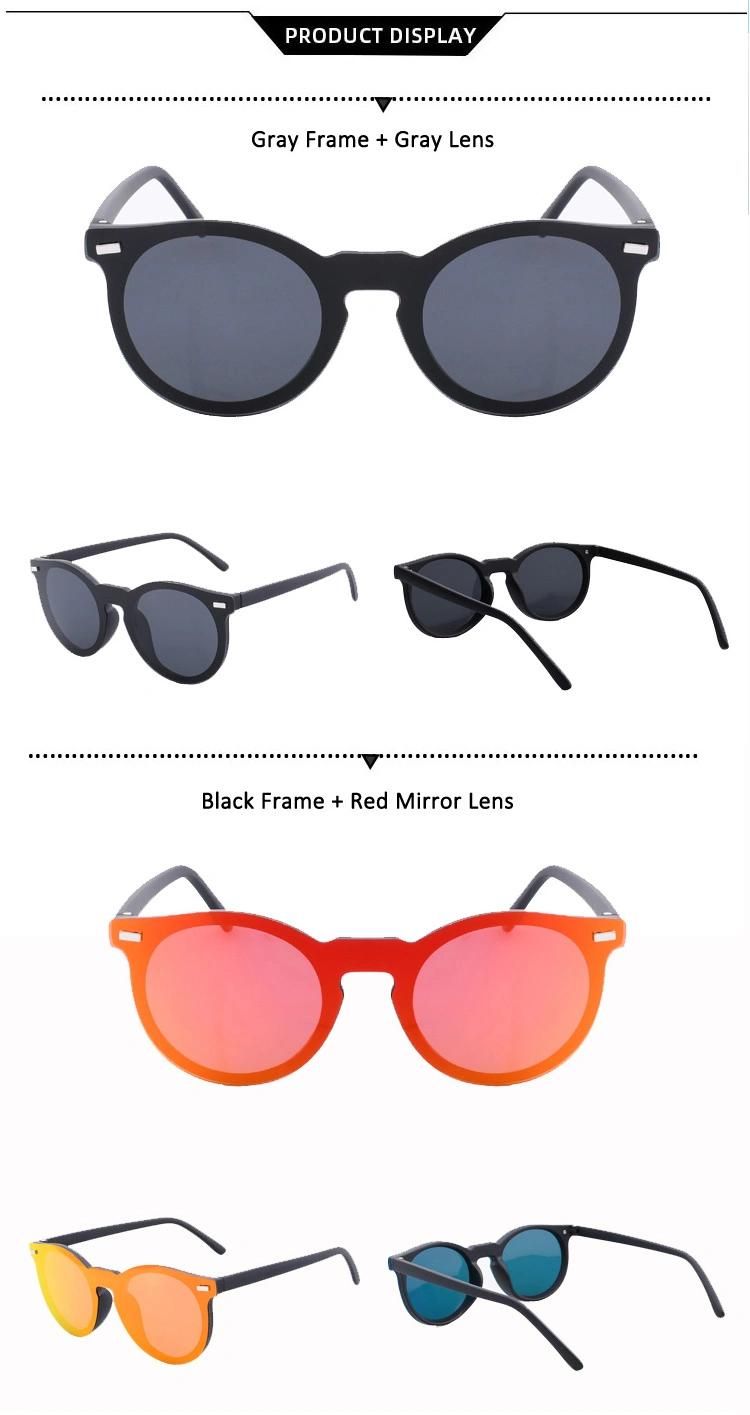 Flat Lens Cat. 3 UV400 Classic Retro Fashion Womens Vintage One Piece Lens Sunglasses Men