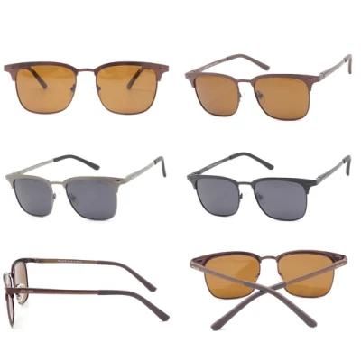 Wholesale Polarized Metal Square Italian Eyewear Brands Custom Men Sunglasses