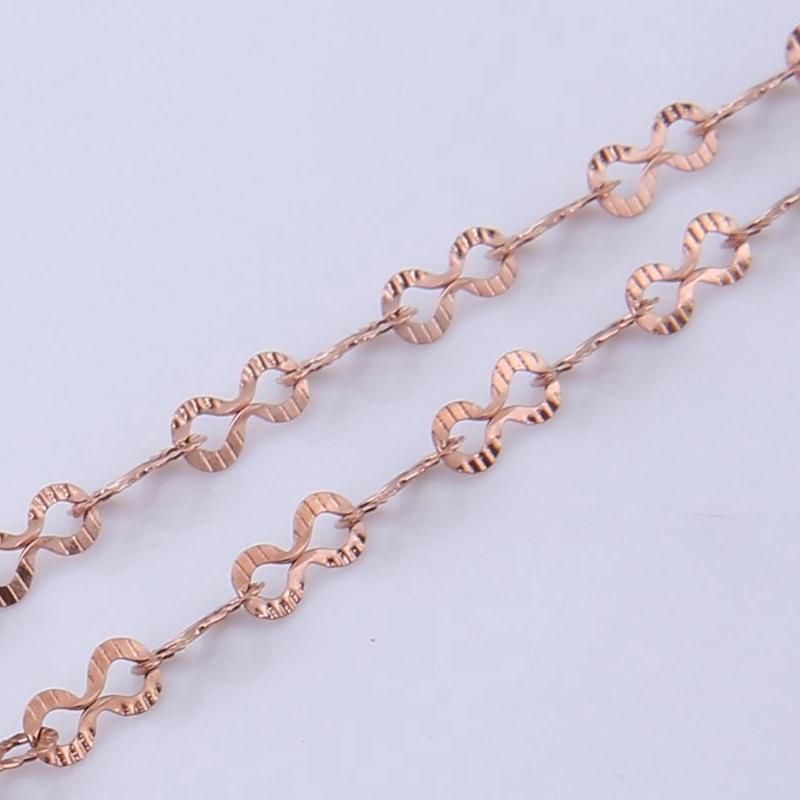 Necklace Embossed Eight Figure Chain Bracelet for Fashion Jewelry