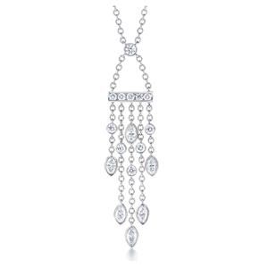 Hot Selling Dangle 925 Sterling Silver Pendant Necklace