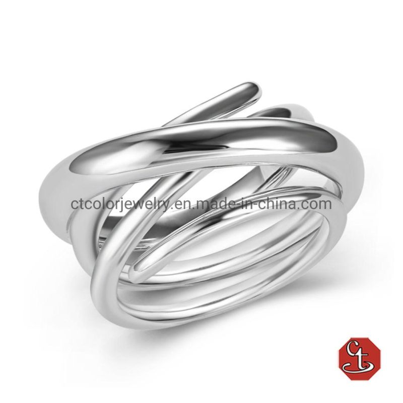 Fashion New Sterling High Quality Silver Rhodium plated Ring