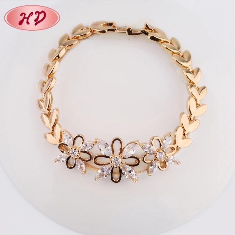 Fashion Birthday Gift 18K Gold Plated Jewellery Bracelet for Women