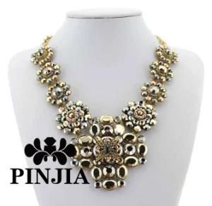 Statement Rhinestone Gold Choker Chain Necklace Costume Jewelry