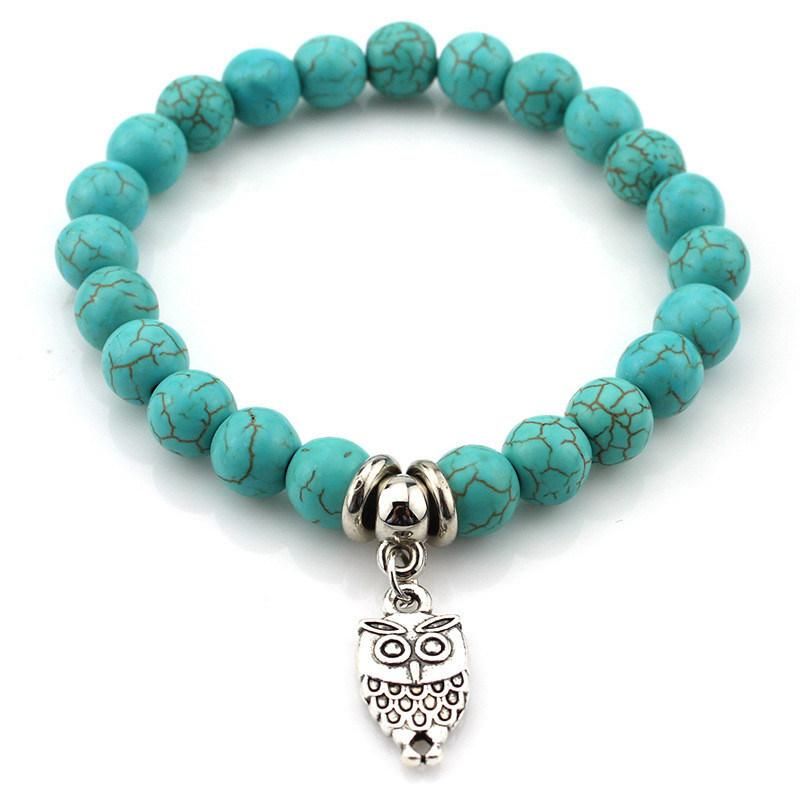 Semi Precious Stone Fashion Turquoise Beaded Bracelet