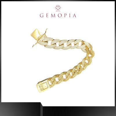 Hip Hop 925 Sterling Silver Jewelry Bracelet