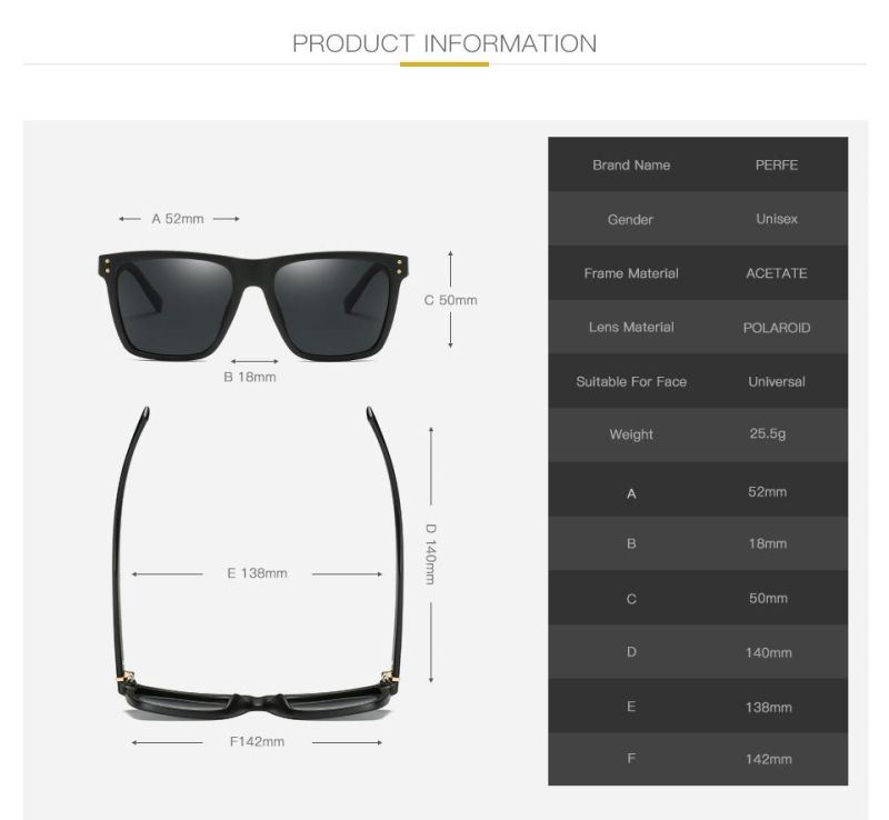 Ready to Ship Fashion Polarized Light PC Sunglasses
