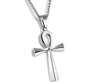 316L Stainless Steel Ancient Egypt Anka Cross Pendant Necklaces Link Chain Women Men Cross Jewelry Gifts