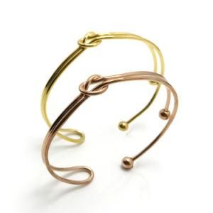 Fashion Women Bangle Jewelry Titanium Stainless Steel Gold Bracelet