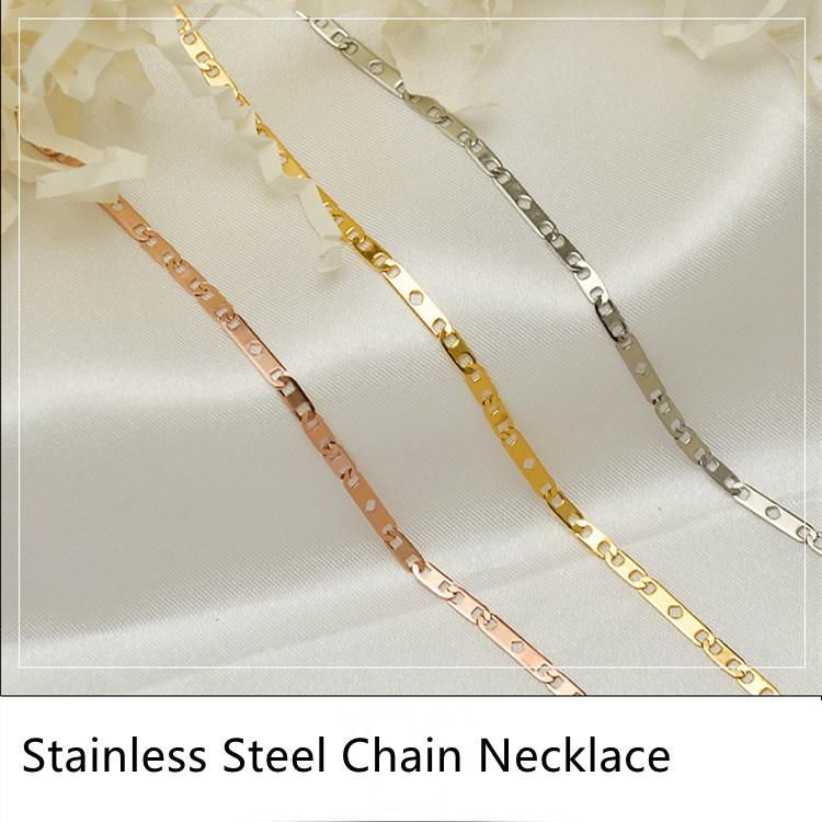 Sun Chain Necklace for Men Women Stainless Steel Link Chain Necklaces Water Resistant Thick Metal Jewelry