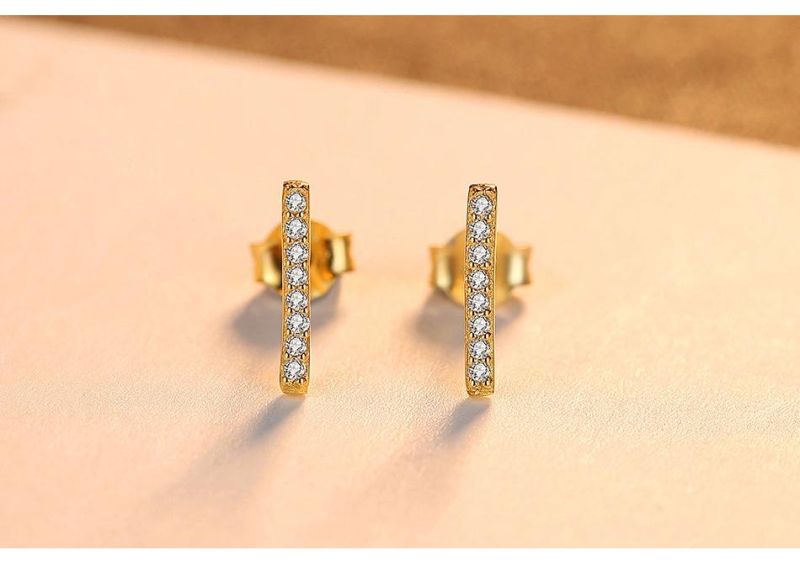 Lady Beautiful Silver or Golden Dendritic Design Ear Stud