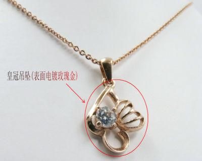 Jewellery Crown Pendant with Rose Gold Plated