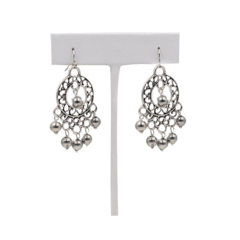 New Fashion Alloy Geometry Silver Color Earring