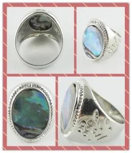 Fashion Jewelry Ring, Shell Ring, Hot Abalone Shell Ring Jewelry (3474)