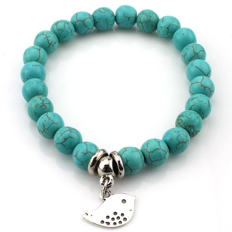 Semi Precious Stone Fashion Turquoise Beaded Bracelet