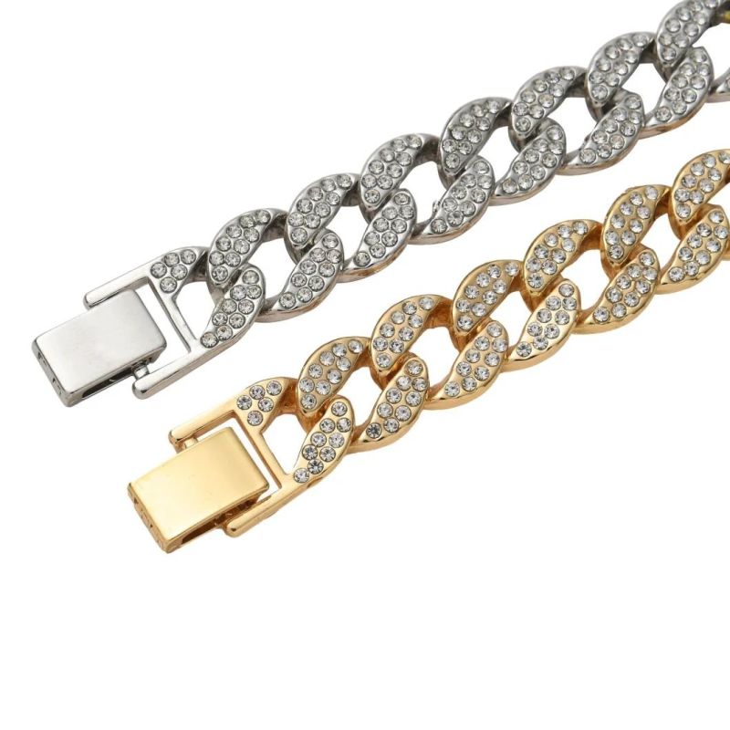 Hip Hop Jewelry18K Gold Plated Cuban Link Chain Necklace for Men