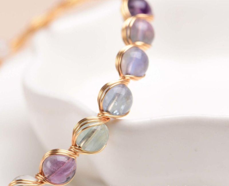 2021 New Design High Quantity Jewelry 14K Gold Plated Pearl Twist Bangle Bracelet
