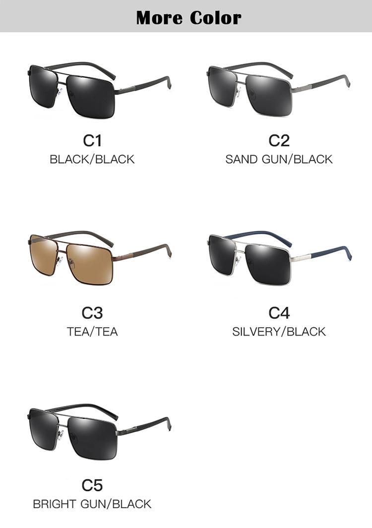 Hot Sellig Custom Logo Stock Fashion Brand Designer Polarized Men Sunglasses
