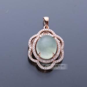 Handcrafted 925 Sterling Silver Prehnite Gemstone Pendant