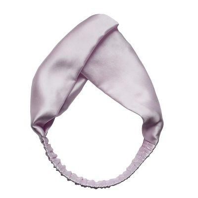 Fashion Silver 100% Silk Bow Tie Women Girl 22 mm Silk Headband for Hair Accessories