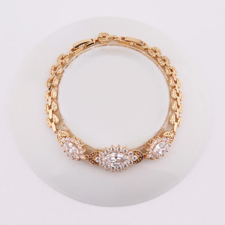 High Quality New Fashion Jewelry 18K Gold Plated Zircon Bangle Bracelet