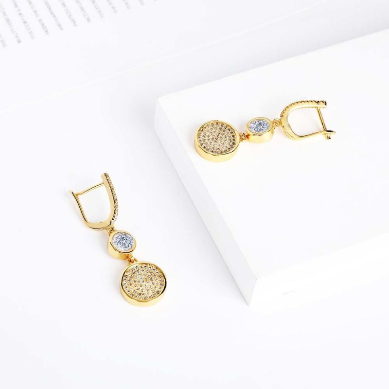 Fashion Elegant Shiny Stainless Steel Stud Earrings for Women Party Wearing Big Cut Multi Colors Zircon Crystal Earrings