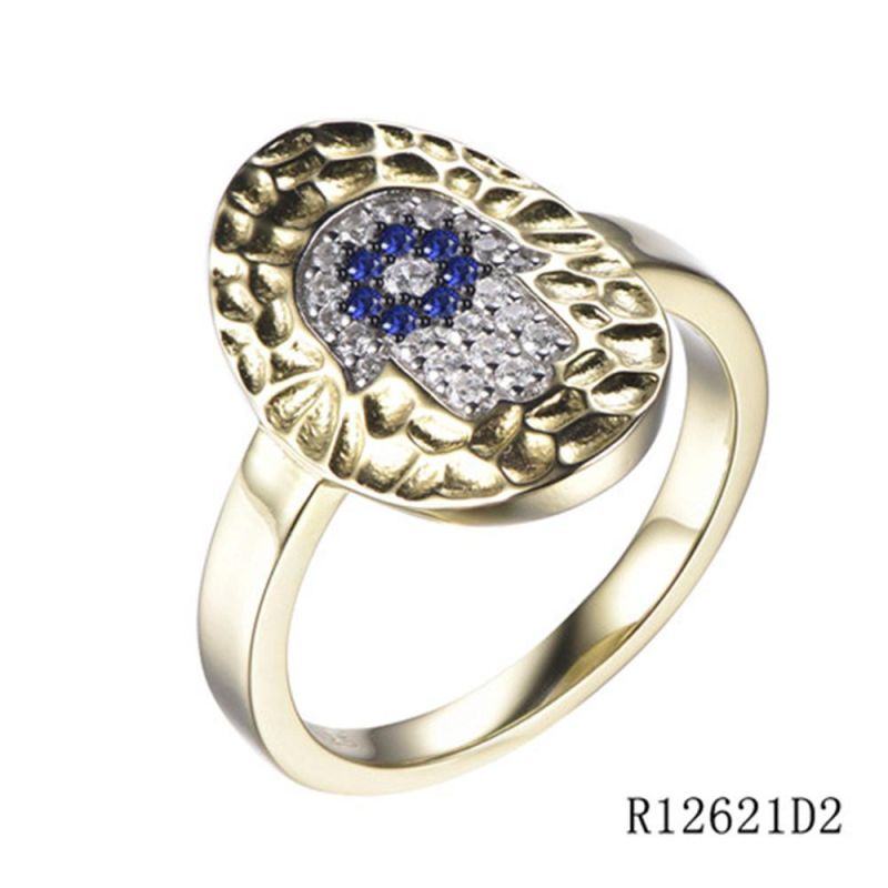 Turkish Style Hammer 925 Sterling Silver with CZ Ring