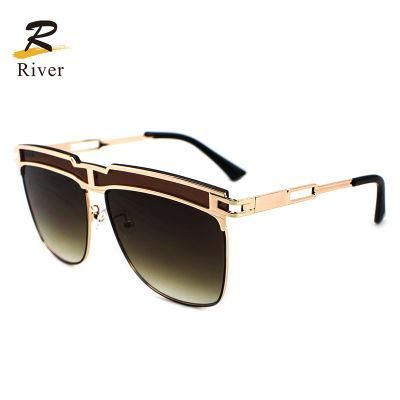 Colorful Hollow Metal Frames Women Ready Sunglasses