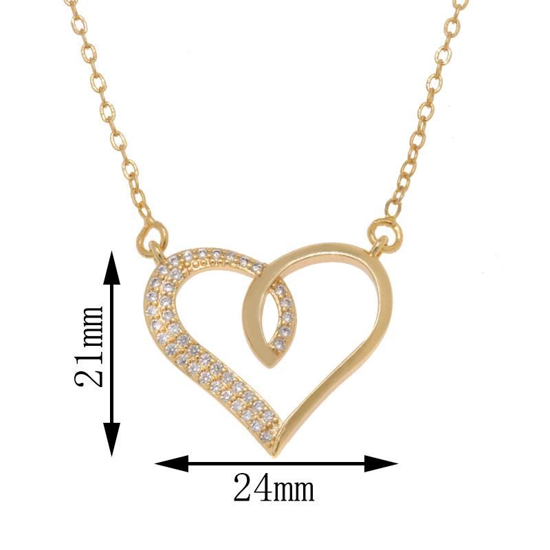 New Heart Shaped Girls Fashion Jewelry Necklace