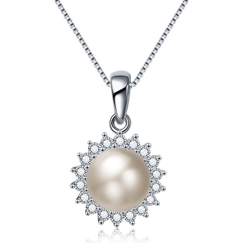 Simple Pearl Pendant Accessories S925 Sterling Silver Necklace Pendant