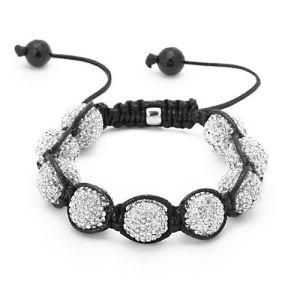 Fashion Hip Pop Jewelry Adjustable White Shamballa Bracelet (JDH-BL7540)
