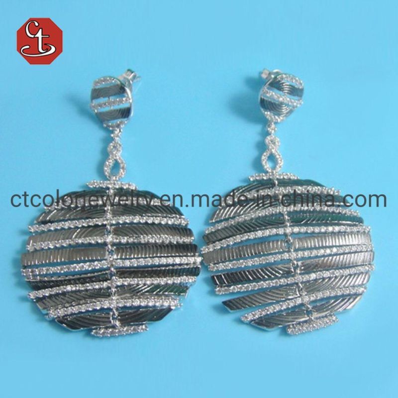 French Retro Matte Gold Drop Earrings for Women Geometric Round Metal Dangle Earrings Fashion Jewelry Wholesale Earrings