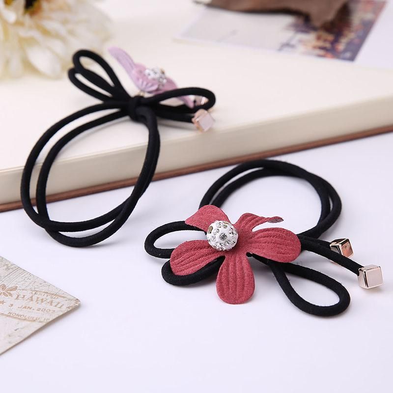 Black Band with Flower Assortment Fashion Hair Band