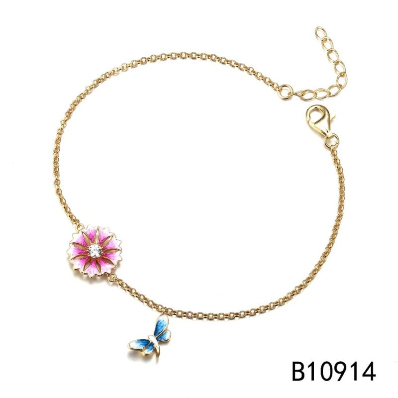 2022 Brand New Solid 925 Silver Sterling Enamel Bracelet