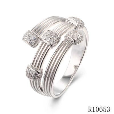 New Design 925 Silver with CZ Line Style Ring