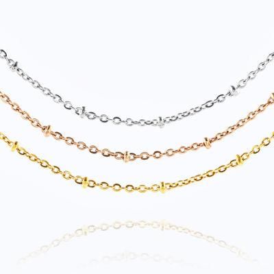 Gold Plated Rose Gold Stainless Steel Anklet Bracelet Fashion Jewelry Making Chain Necklace Imitation Jewellery