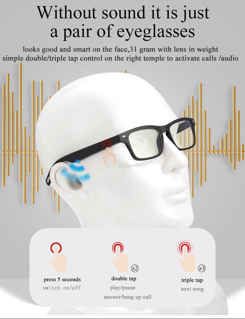 Bluetooth Blue Tooth Audio Music Telephone Sunglasses