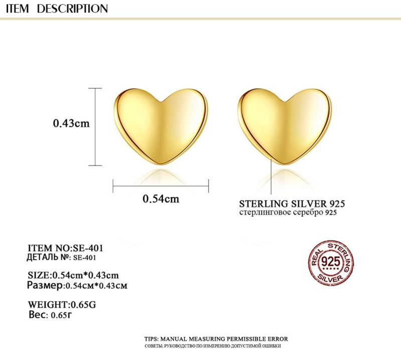 Fashion Jewelry Silver Earrings Ear Studs for Women