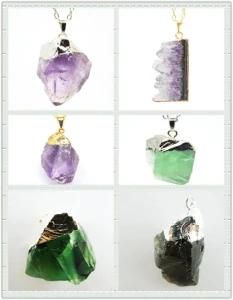 Amethyst Pendant, Fashion Semi Precious Stone Jewelry Pendant (Z0125)