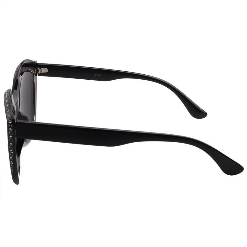 2020 Oversized Shape Black Fashion Sunglasses with Diamond