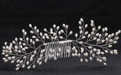 Bridal Elegant Pearl Hair Comb Hair Clip Hair Vines Headband Headpiece