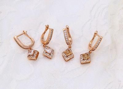 Rose Gold Plated Earrings Elegant Popular Drop Earrings