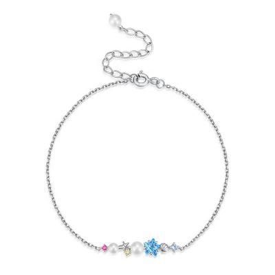 Wholesale Sterling Silver Jewelry Fashion Design Star Shell Bracelet