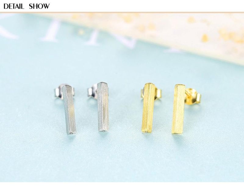 Charming Colours CZ Earrings Fashion 925 Silver Minimalist Ear Studs