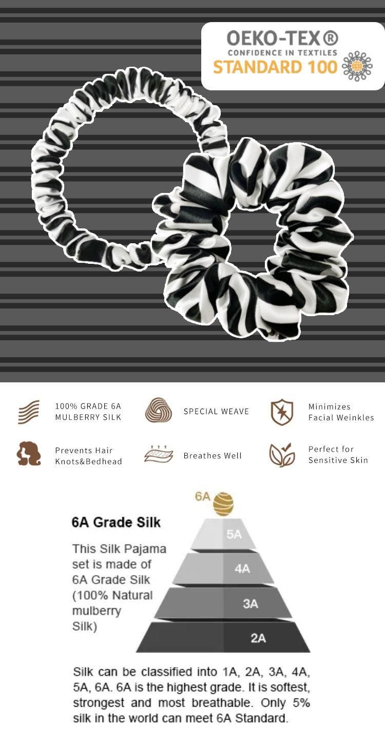 Printing Silk Scrunchies for Black and White Stripes with Different Size