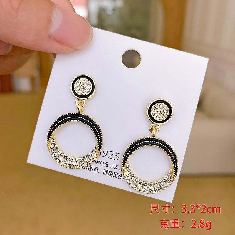 S 925 Earrings Temperament and a Sense of Senior Set Diamond Earrings