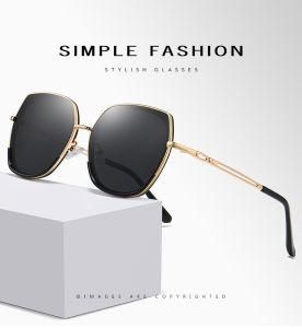 Amazon Hotsale Hollow out Polarized Metal Frame Sunglass for Women