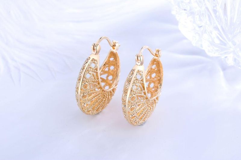 New Arrival Fashion Gold Plat Hoop Earrings Gold Plated Jewelry