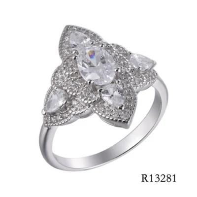 Elegant Style 925 Silver with Oval CZ Ring